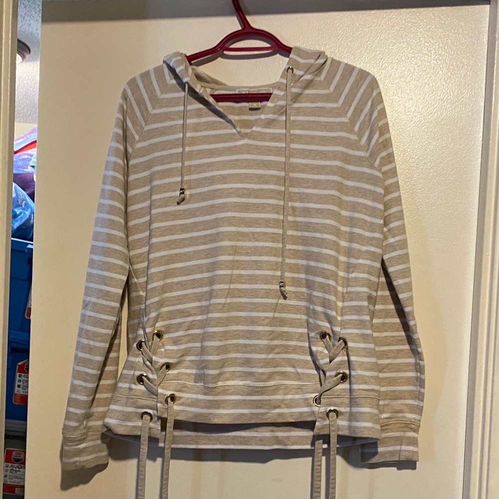 MICHAEL KORS LACE UP HOODIE